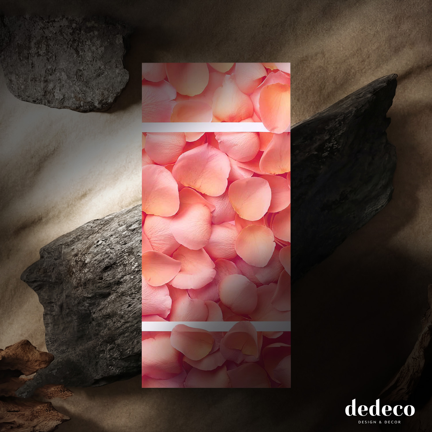 Duschrückwand mit Rosen V1 Motiv, als Badrückwand zum Fliesenersatz
