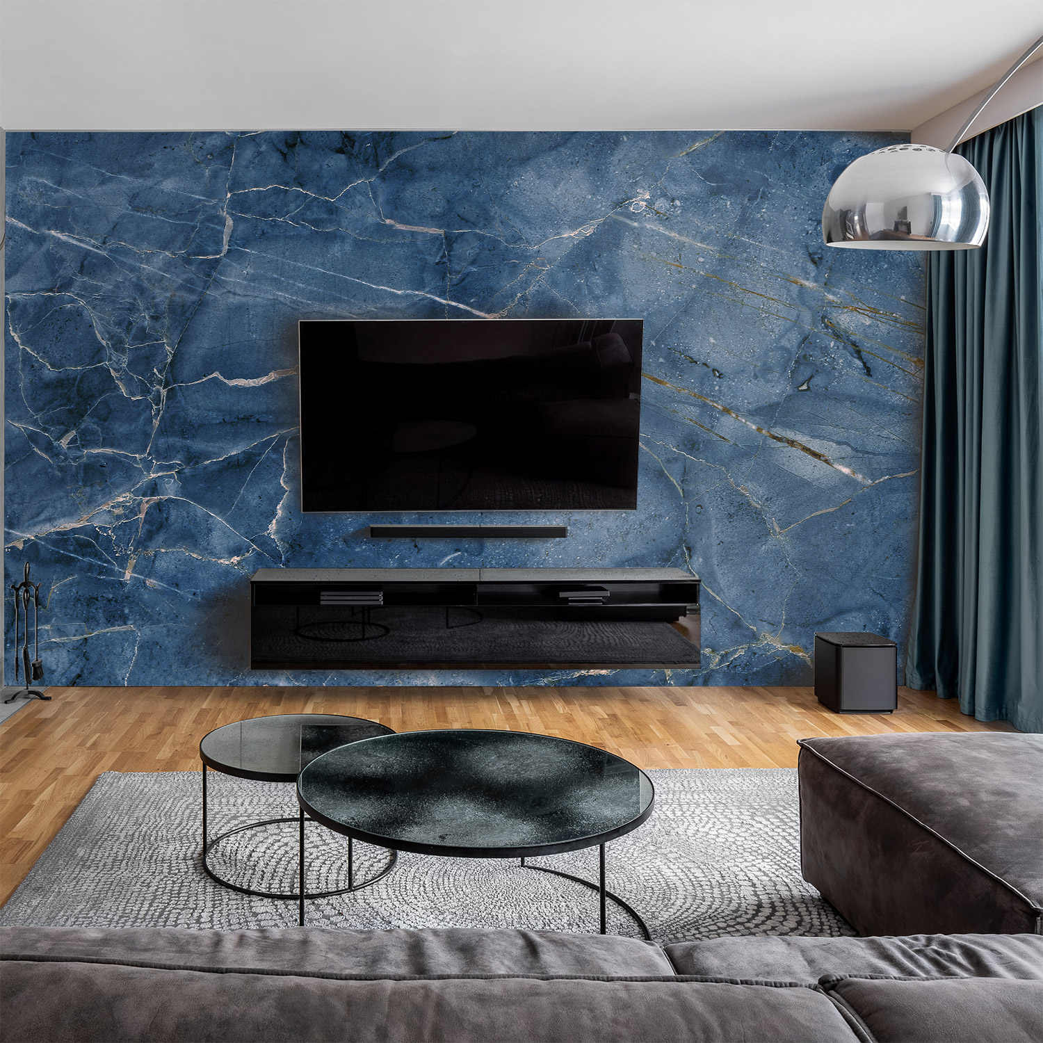 Wandverkleidung für das Wohnzimmer mit Marmor V6 Motiv