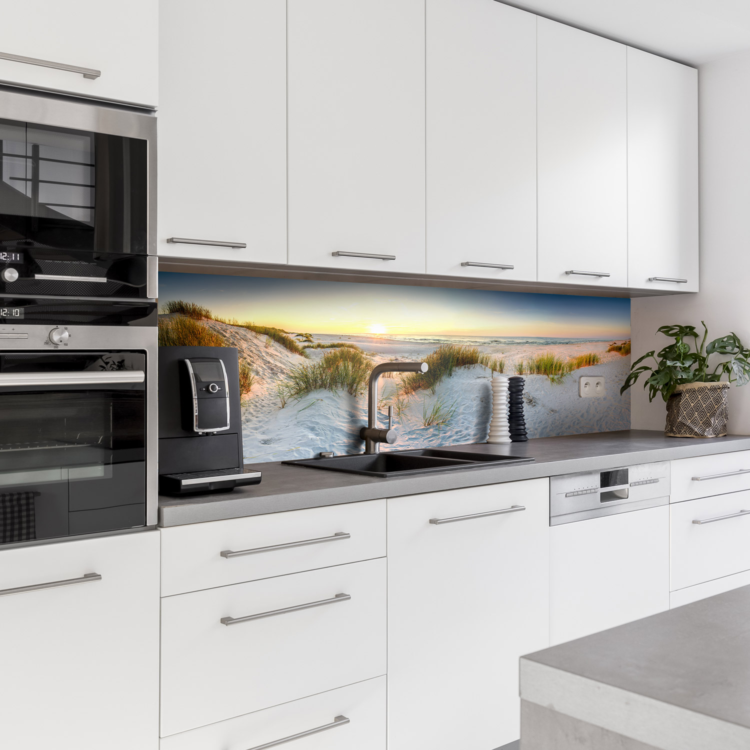 Küchenrückwand mit Strand V2 Motiv als Fliesenersatz und Spritzschutz Küchenrückwand mit Strand V2 Motiv als Fliesenersatz und Spritzschutz