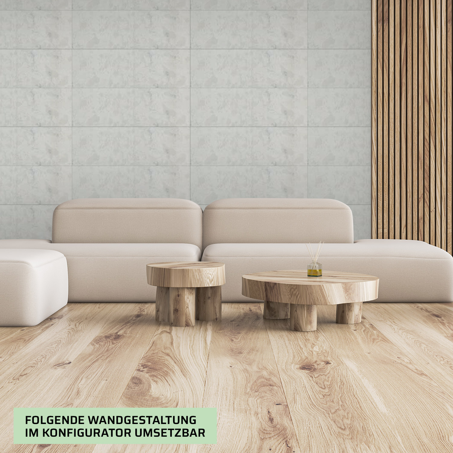 Wandverkleidung für deine Lounge mit Fliesen V5 Motiv