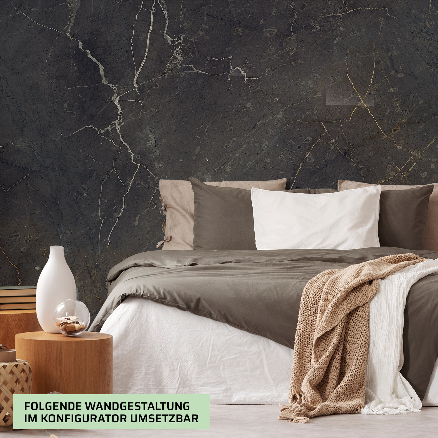 Wandverkleidung für das Schlafzimmer mit Marmor V10 Motiv Wandverkleidung für das Schlafzimmer mit Marmor V10 Motiv