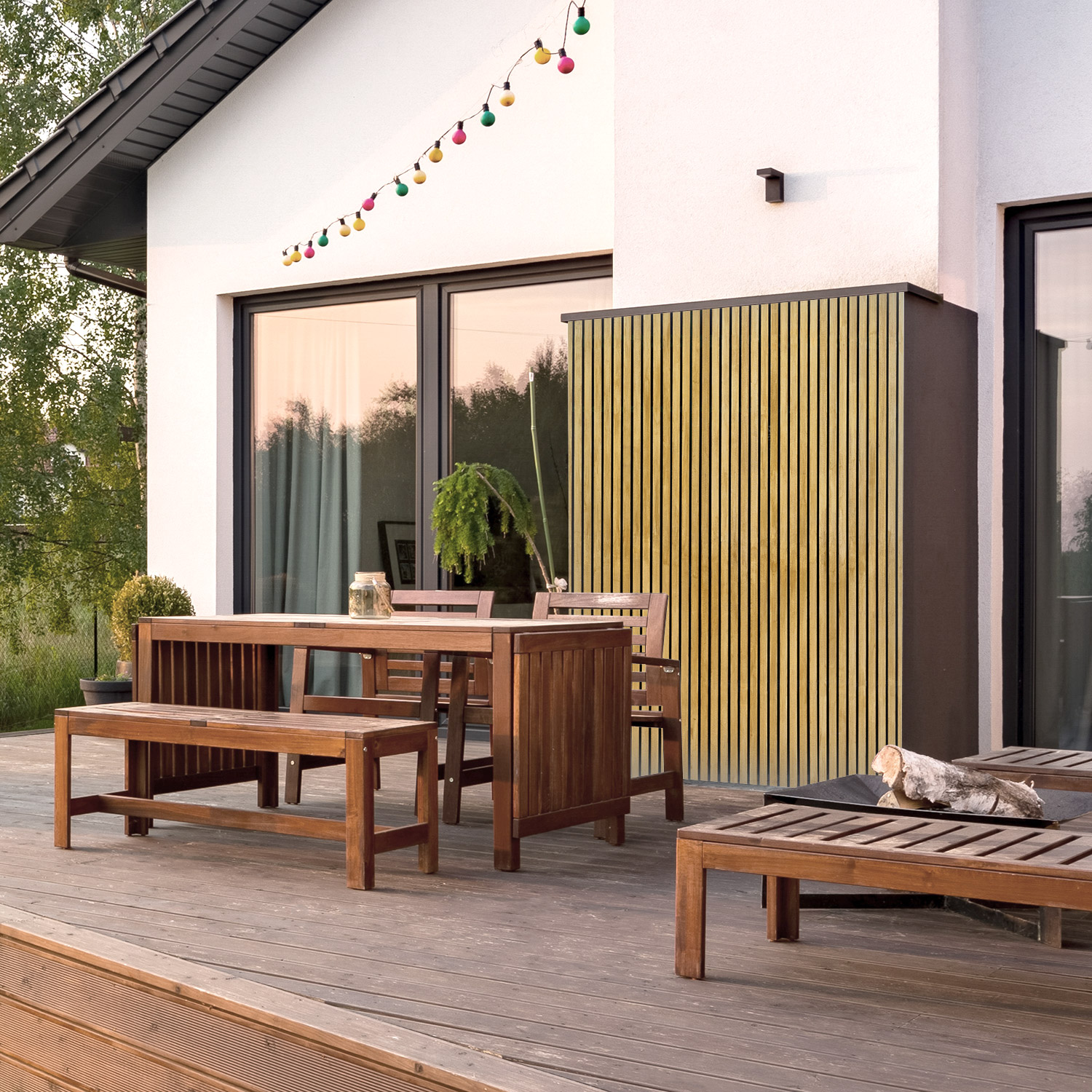 Wandverkleidung für den Outdoorbereich mit Holz V7 Motiv Wandverkleidung für den Outdoorbereich mit Holz V7 Motiv