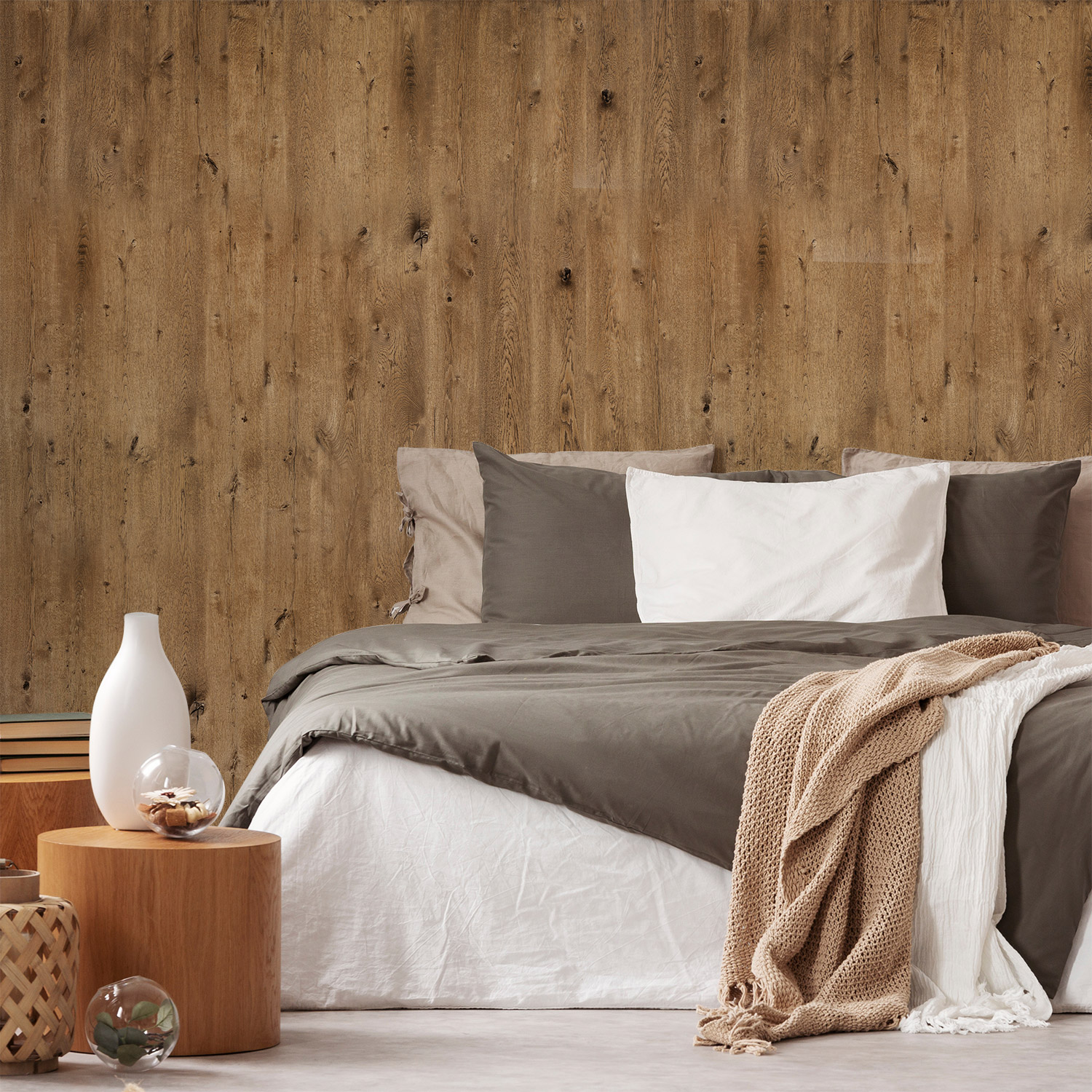 Wandverkleidung für das Schlafzimmer mit Holz V5 Motiv
