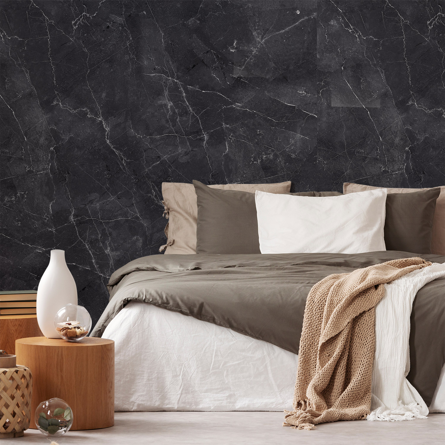 Wandverkleidung für das Schlafzimmer mit Marmor V7 Motiv Wandverkleidung für das Schlafzimmer mit Marmor V7 Motiv