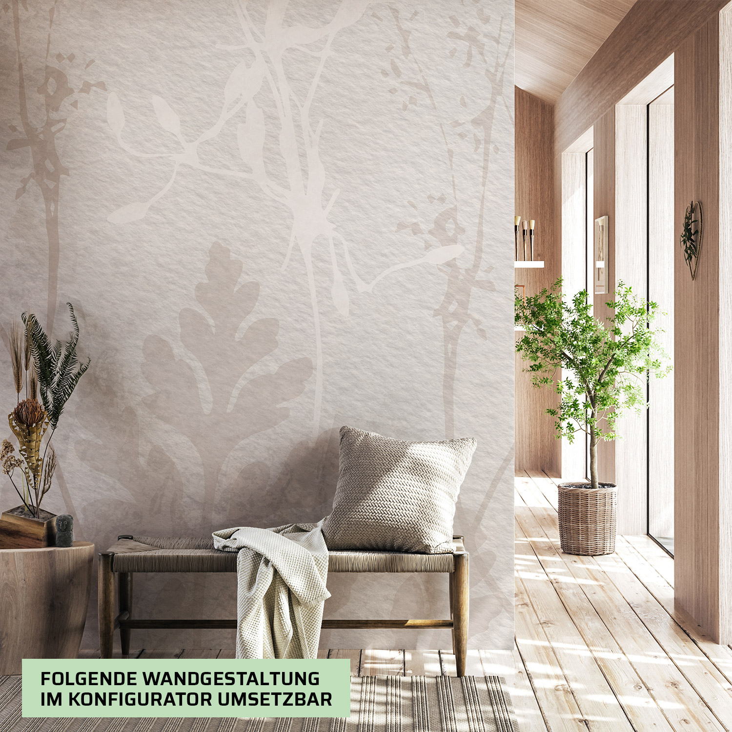 Wandverkleidung für den Flur mit Kunst V7 Motiv
