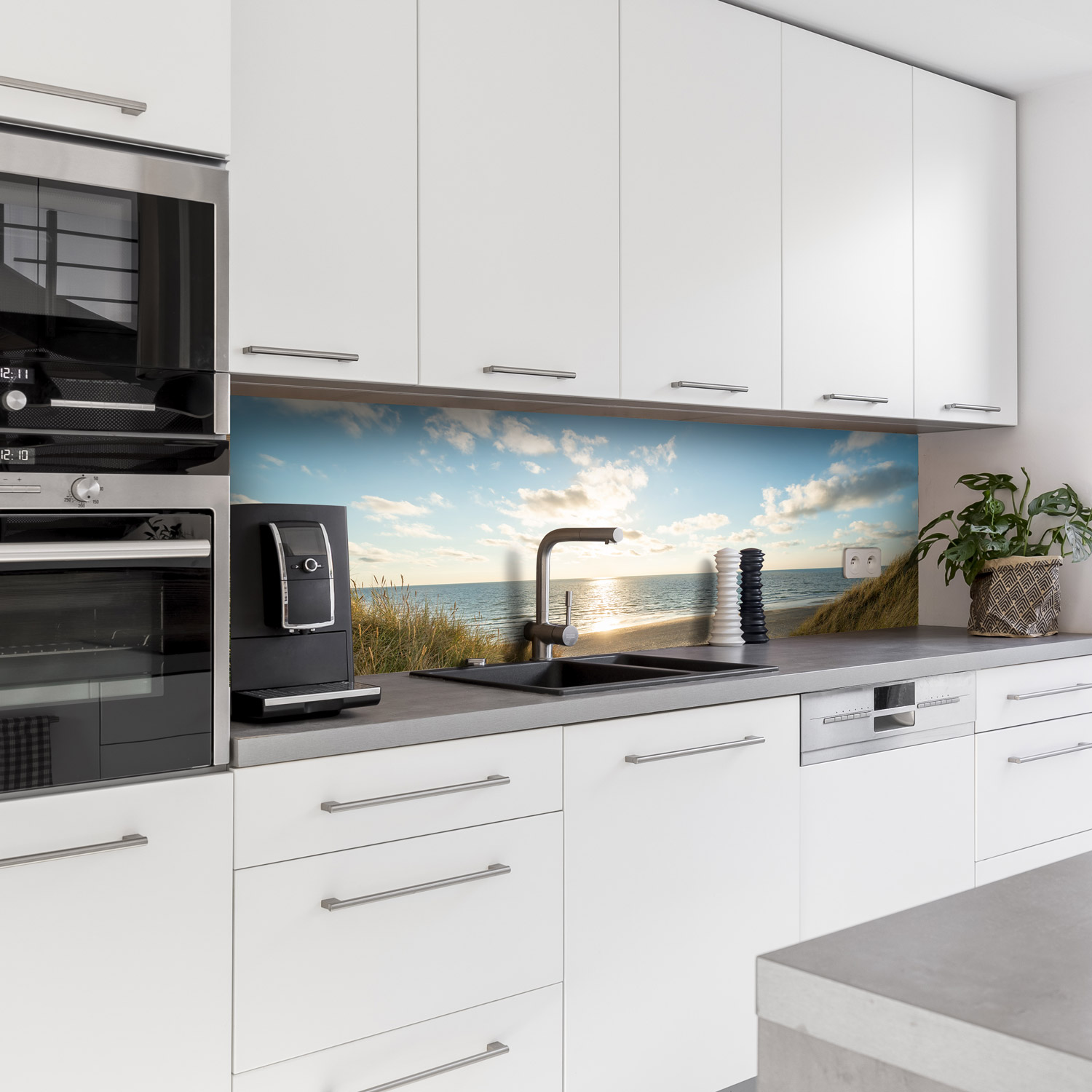 Küchenrückwand mit Dünengras V2 Motiv als Fliesenersatz und Spritzschutz Küchenrückwand mit Dünengras V2 Motiv als Fliesenersatz und Spritzschutz