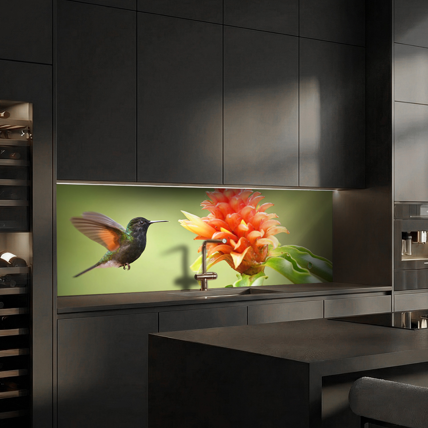 Küchenrückwand mit Tierwelt V1 Motiv als Fliesenersatz und Spritzschutz