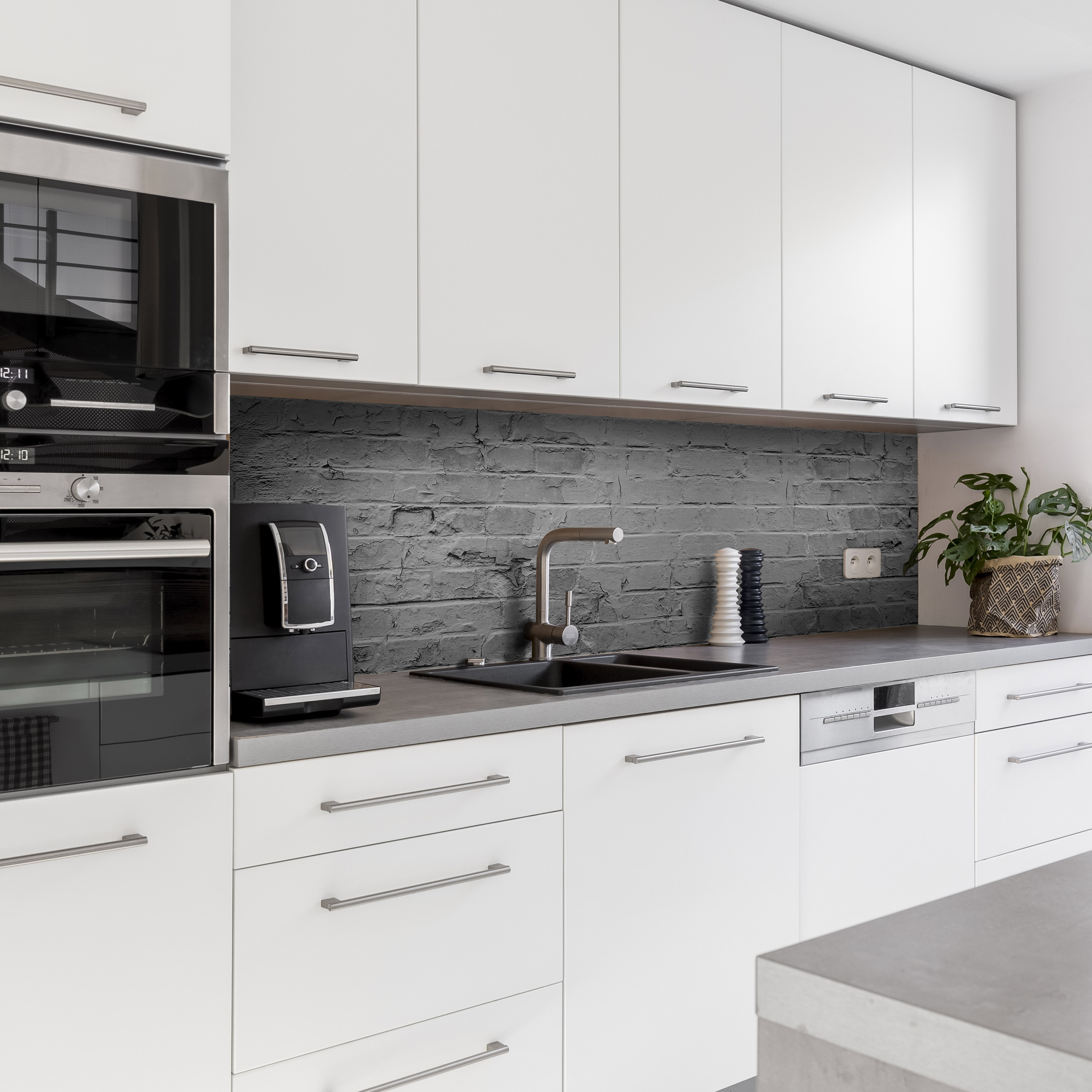 Küchenrückwand mit Stein V1 Motiv als Fliesenersatz und Spritzschutz Küchenrückwand mit Stein V1 Motiv als Fliesenersatz und Spritzschutz