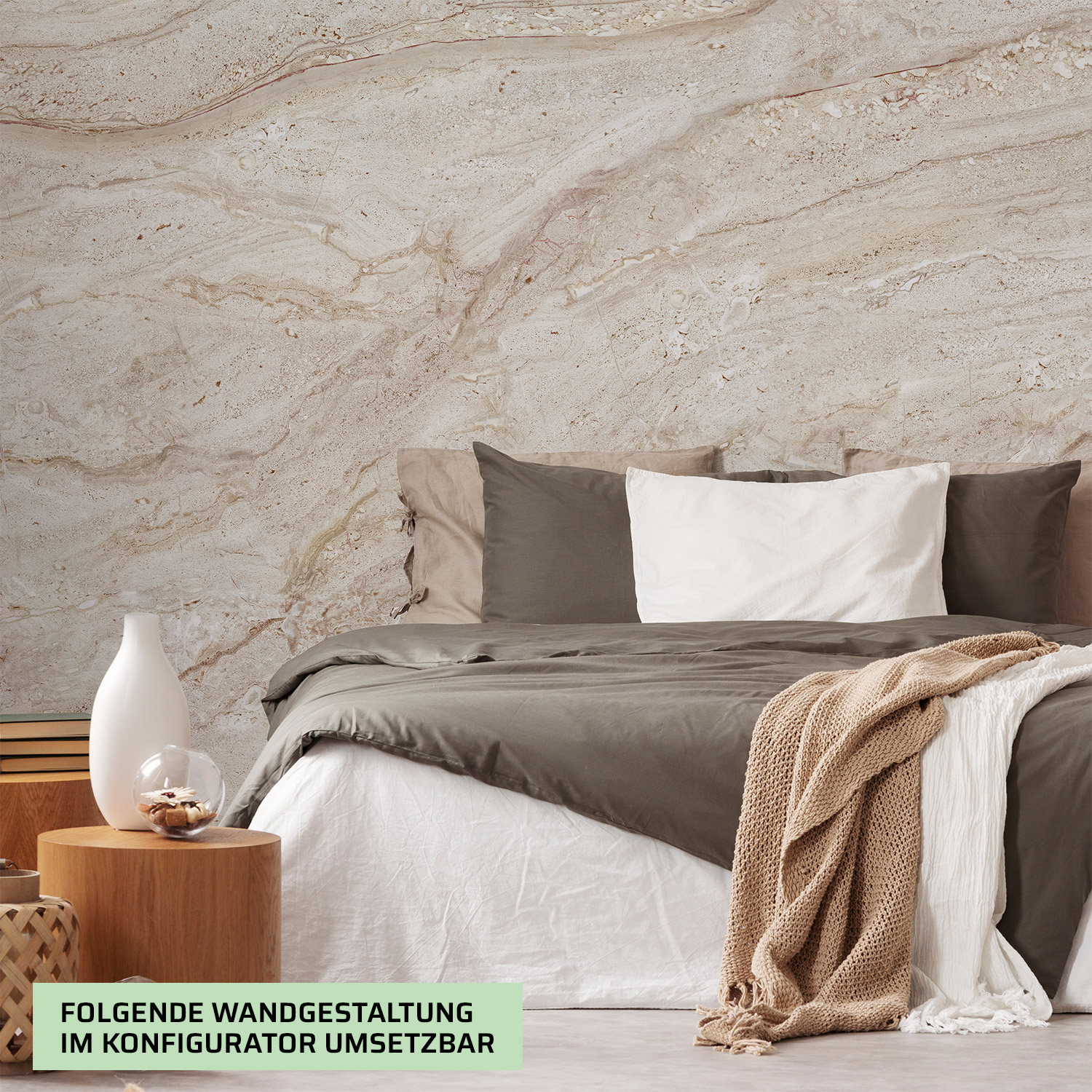 Wandverkleidung für das Schlafzimmer mit Marmor V9 Motiv Wandverkleidung für das Schlafzimmer mit Marmor V9 Motiv