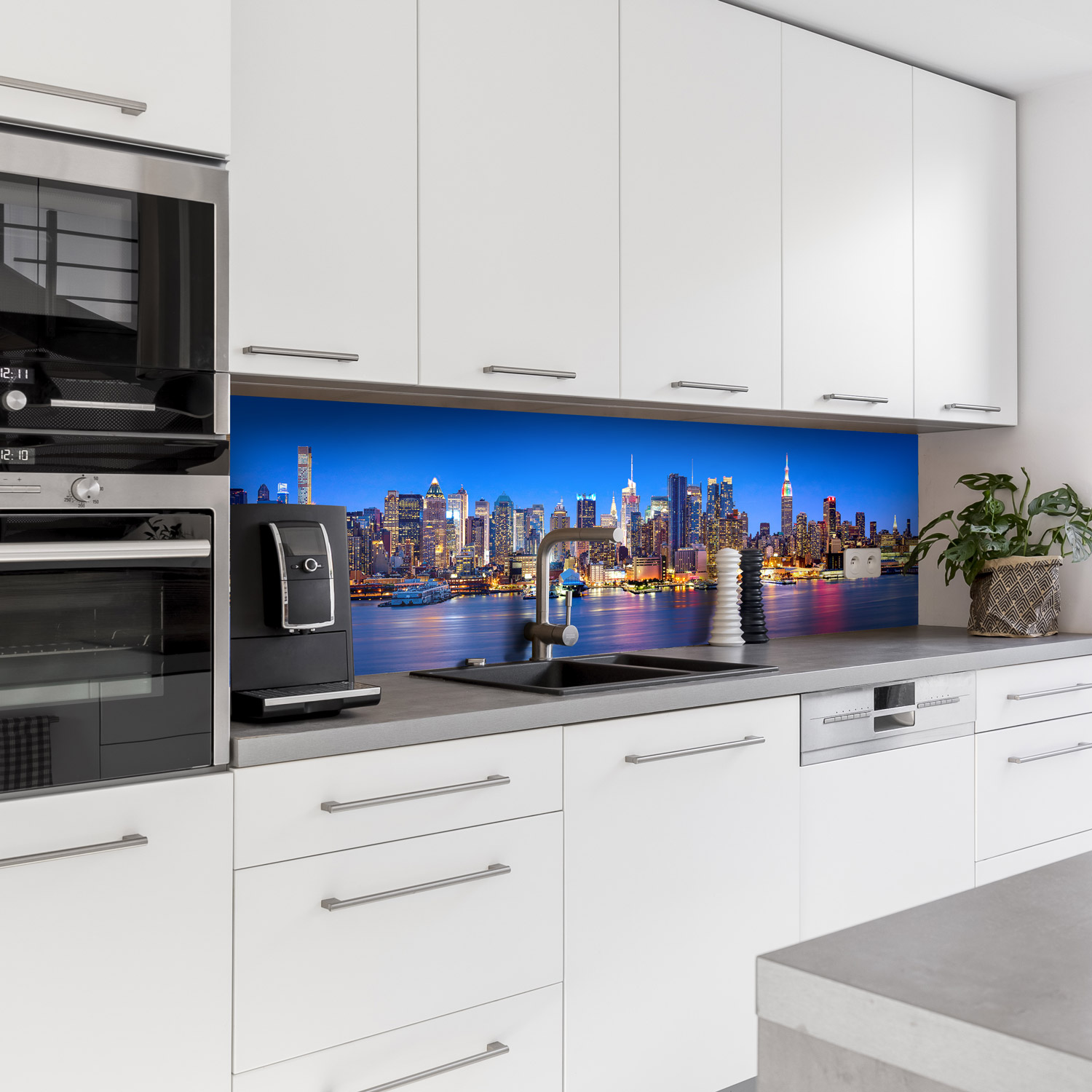 Küchenrückwand mit New York V1 Motiv als Fliesenersatz und Spritzschutz
