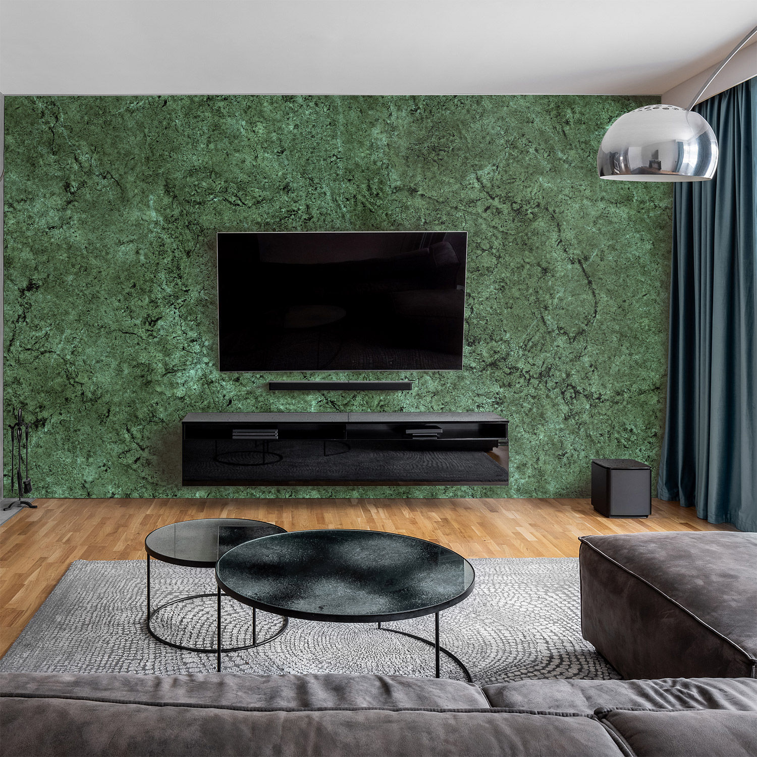 Wandverkleidung für das Wohnzimmer mit Marmor V14 Motiv