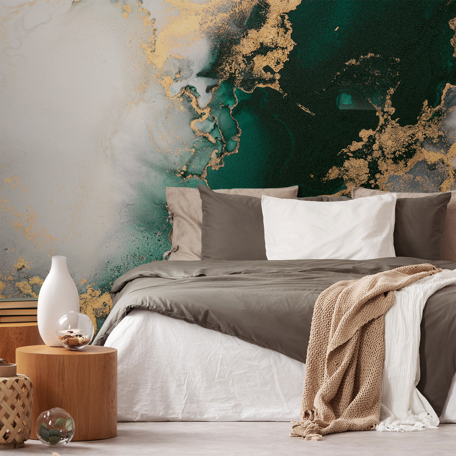 Wandverkleidung für das Schlafzimmer mit Marmor V15 Motiv