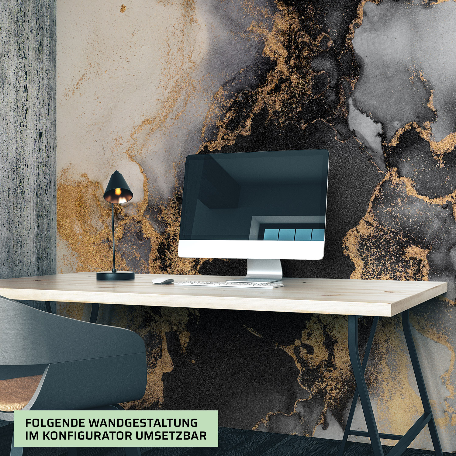 Wandverkleidung für das Büro mit Marmor V13 Motiv