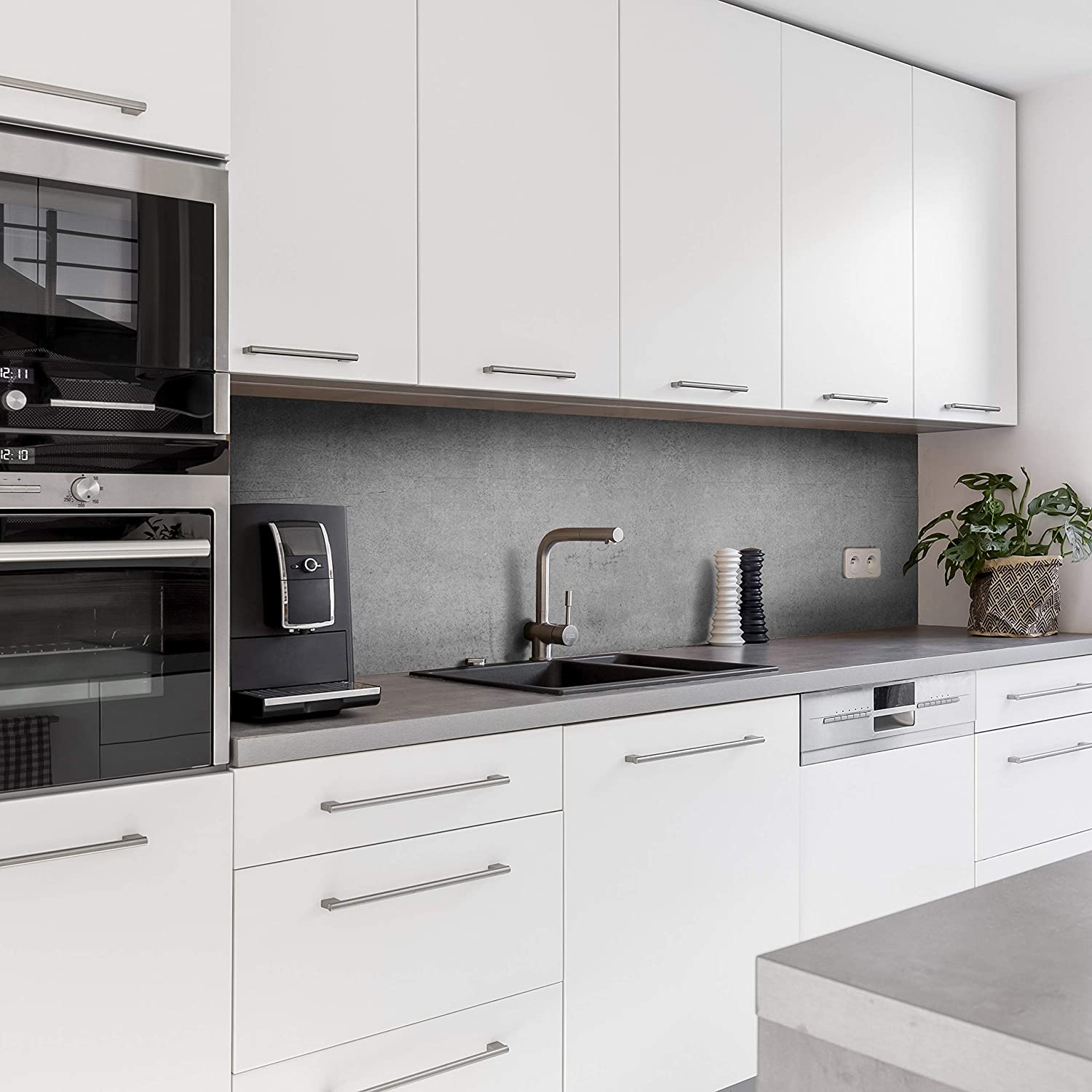 Küchenrückwand mit Beton V1 Motiv als Fliesenersatz und Spritzschutz Küchenrückwand mit Beton V1 Motiv als Fliesenersatz und Spritzschutz