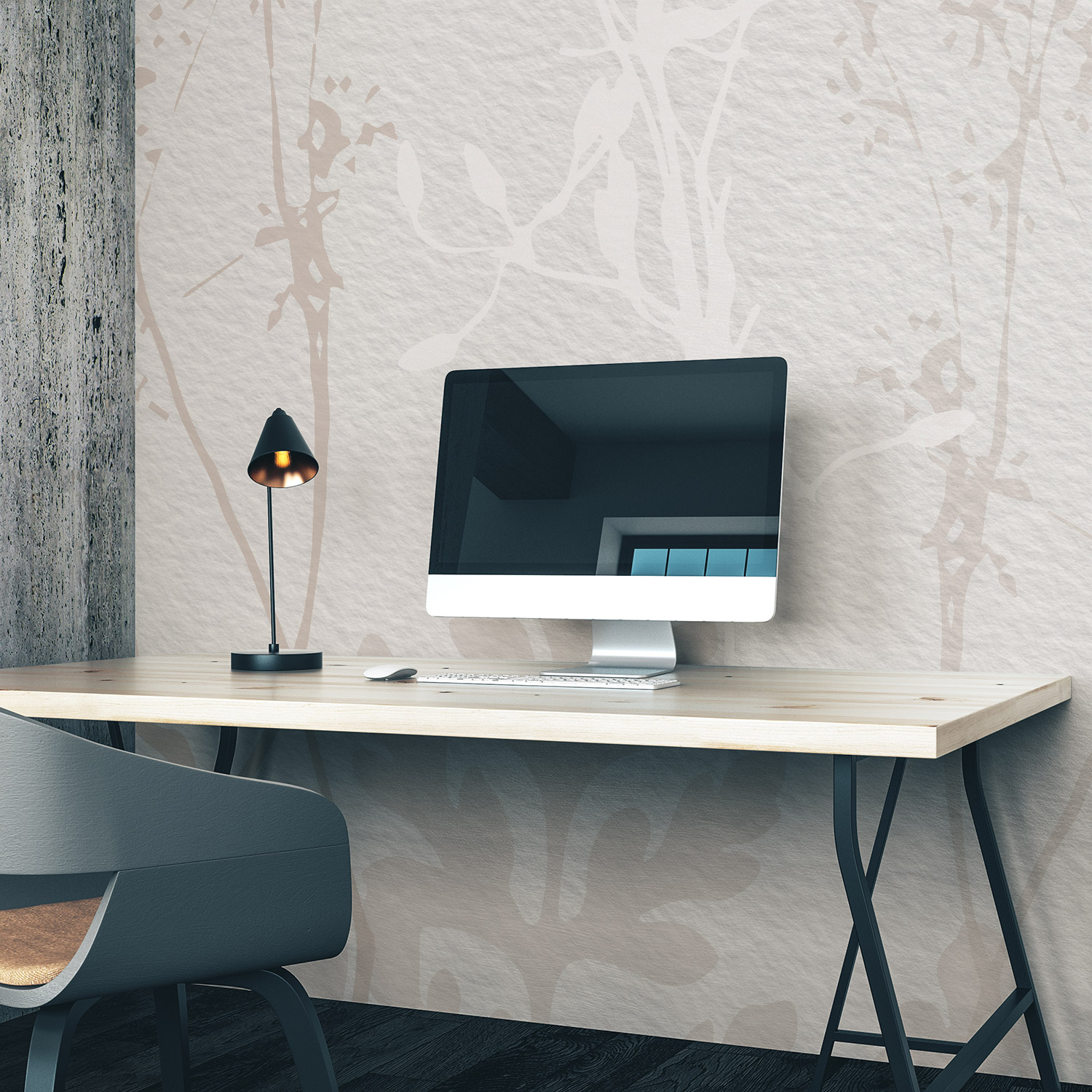 Wandverkleidung für das Büro mit Kunst V7 Motiv