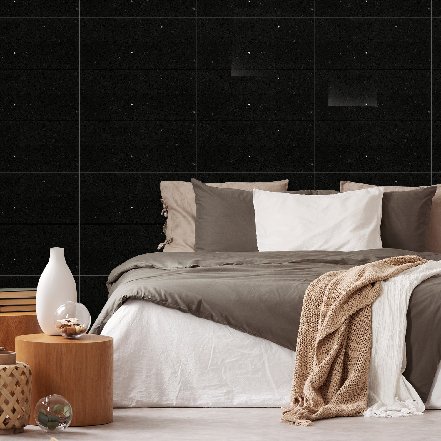 Wandverkleidung für das Schlafzimmer mit Fliesen V4 Motiv