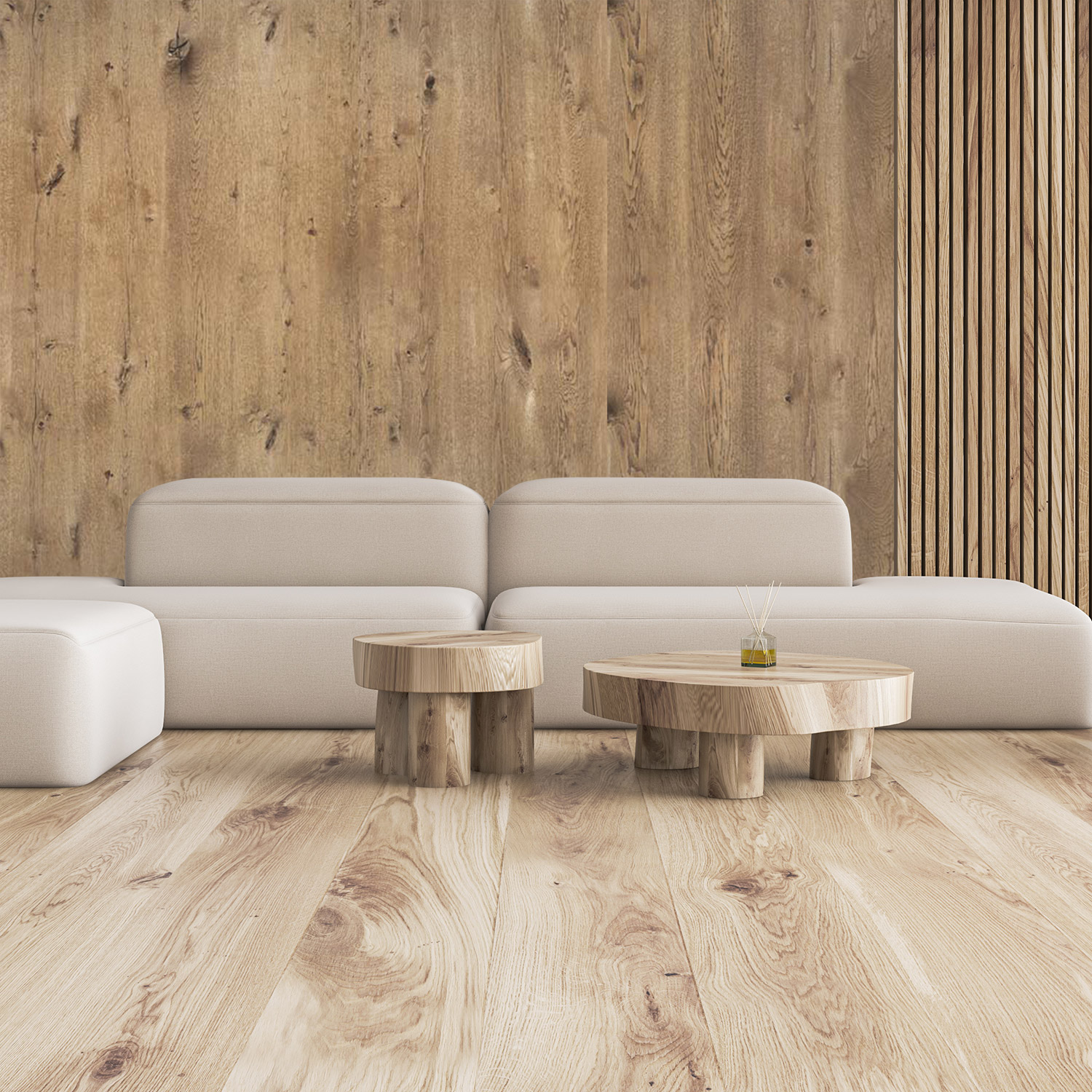 Wandverkleidung für deine Lounge mit Holz V5 Motiv