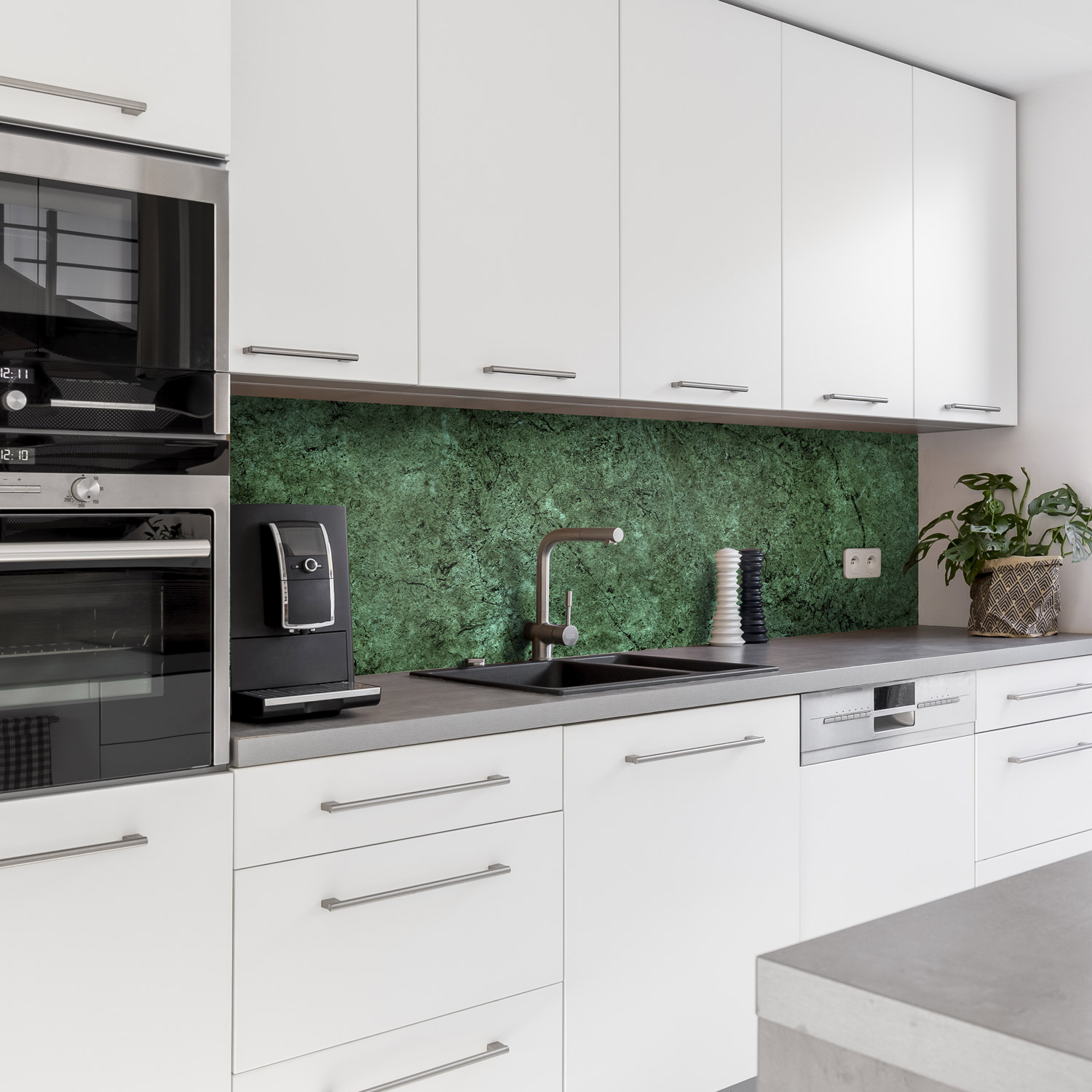 Küchenrückwand mit Marmor V14 Motiv als Fliesenersatz und Spritzschutz