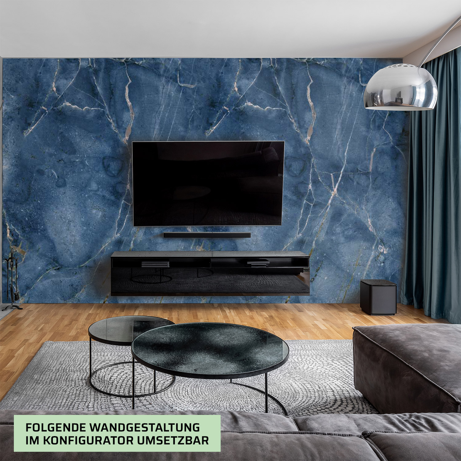 Wandverkleidung für das Wohnzimmer mit Marmor V6 Motiv