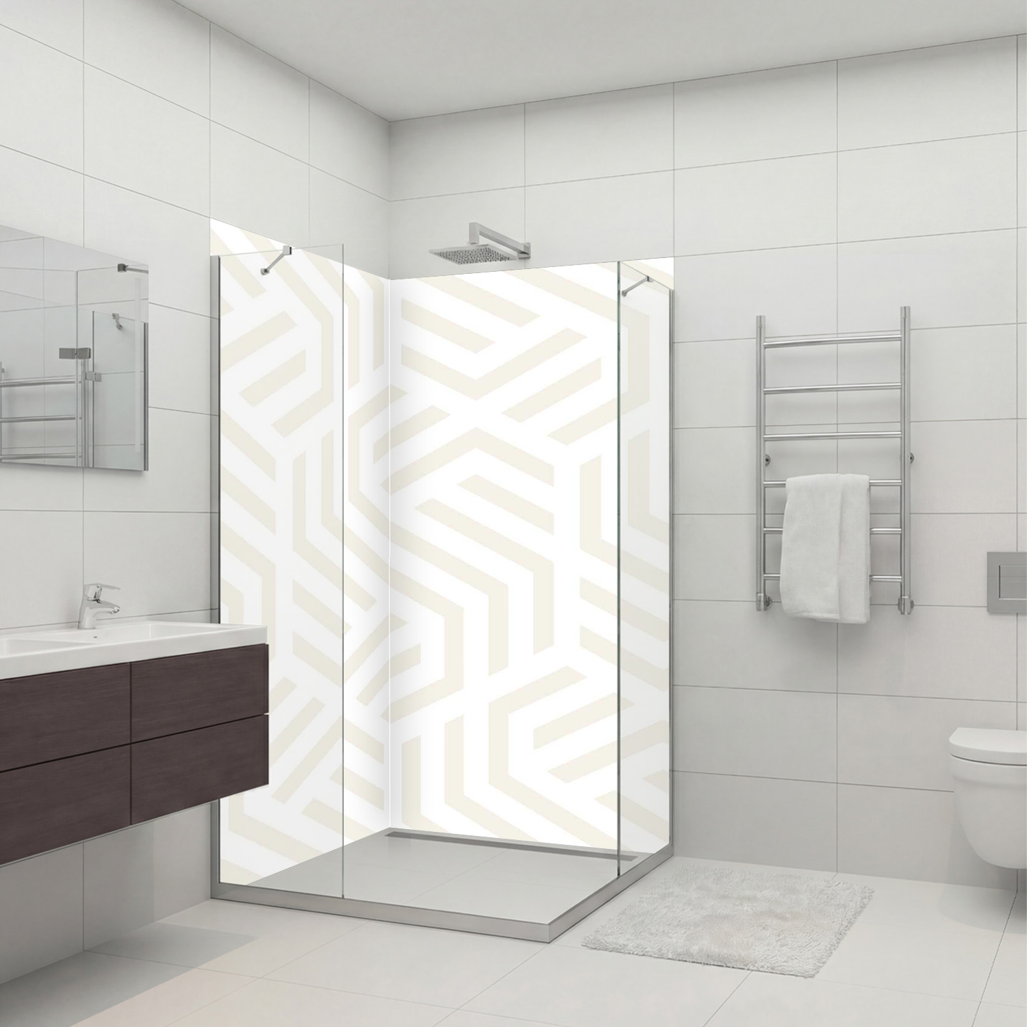 Duschrückwand mit Abstrakt V7 Motiv