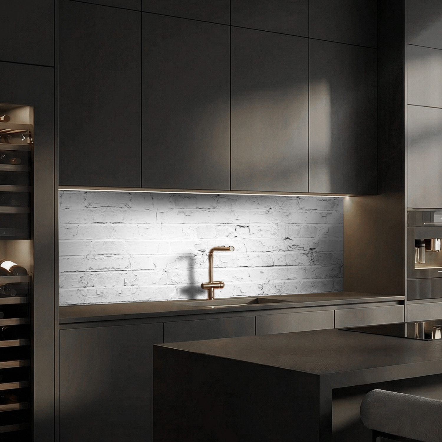 Küchenrückwand mit Stein V3 Motiv als Fliesenersatz und Spritzschutz