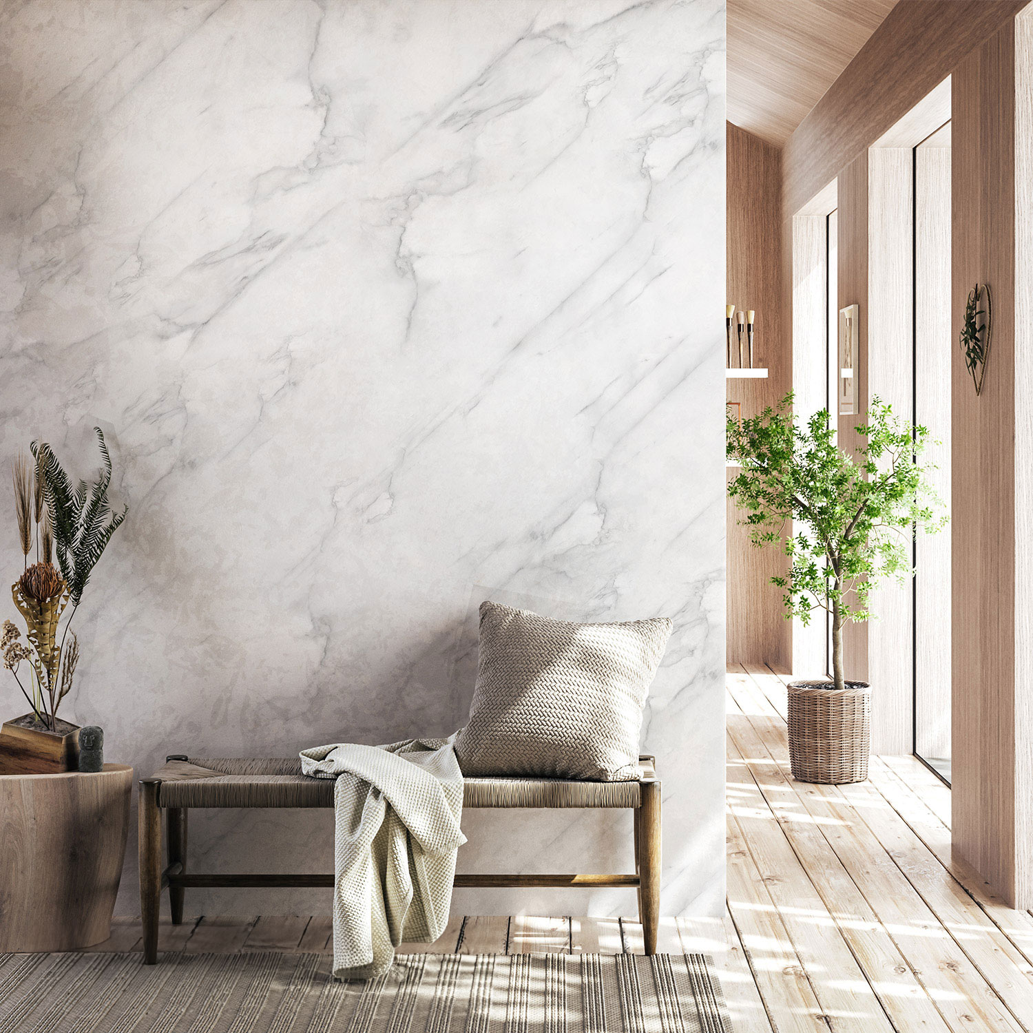 Wandverkleidung für den Flur mit Marmor V4 Motiv Wandverkleidung für den Flur mit Marmor V4 Motiv