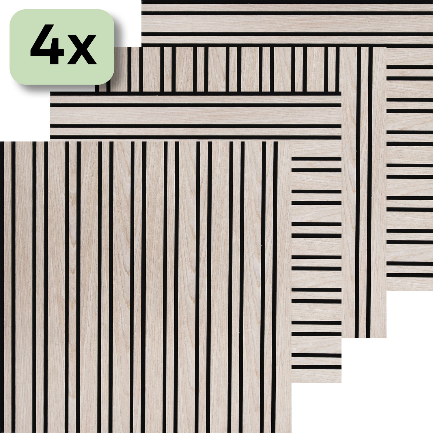 Akustikpaneel Dual, Farbe: Oak, 4 Stück Akustikpaneel Dual, Farbe: Oak, 4 Stück