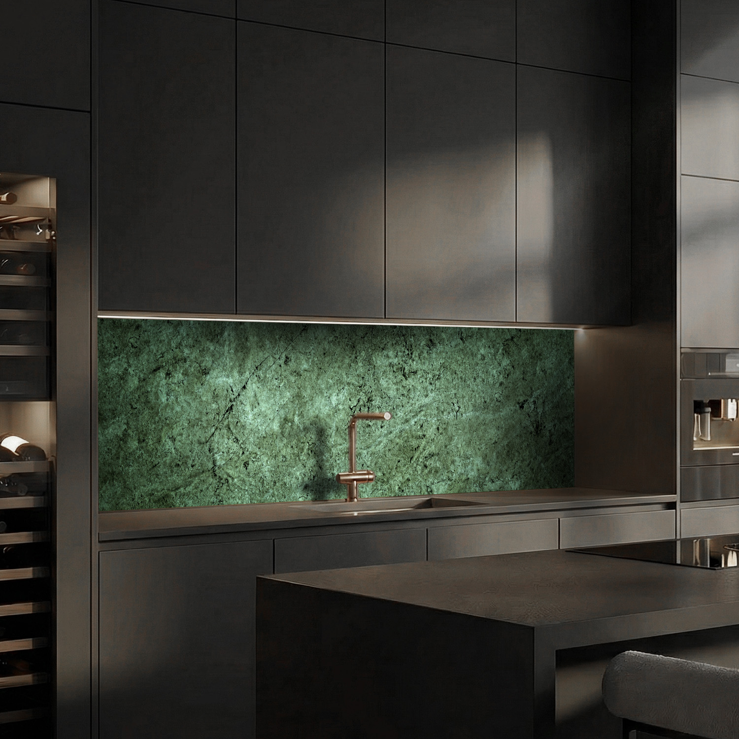 Küchenrückwand mit Marmor V14 Motiv als Fliesenersatz und Spritzschutz