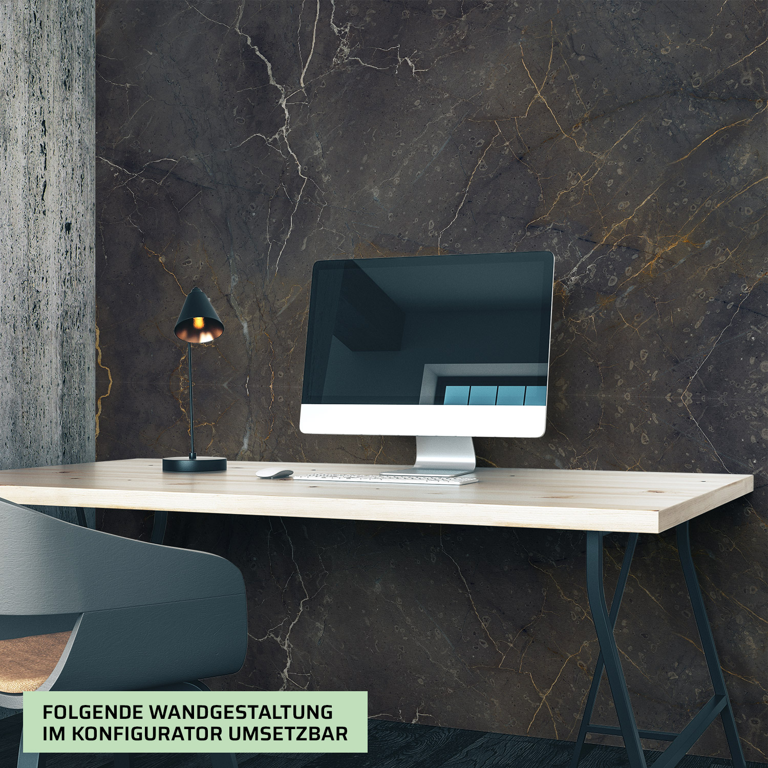 Wandverkleidung für das Büro mit Marmor V10 Motiv