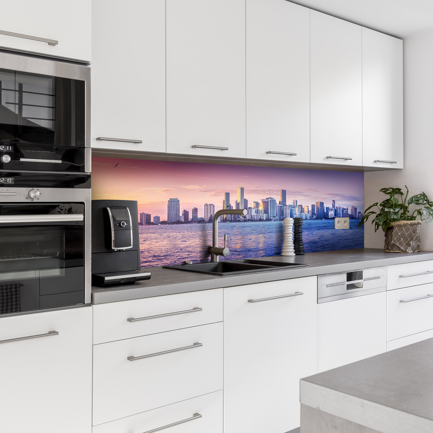 Küchenrückwand mit New York V3 Motiv als Fliesenersatz und Spritzschutz 