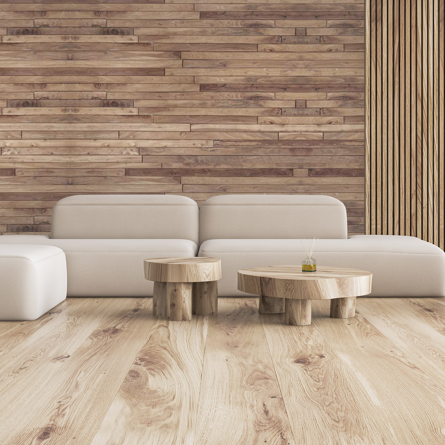 Wandverkleidung für deine Lounge mit Holz V3 Motiv