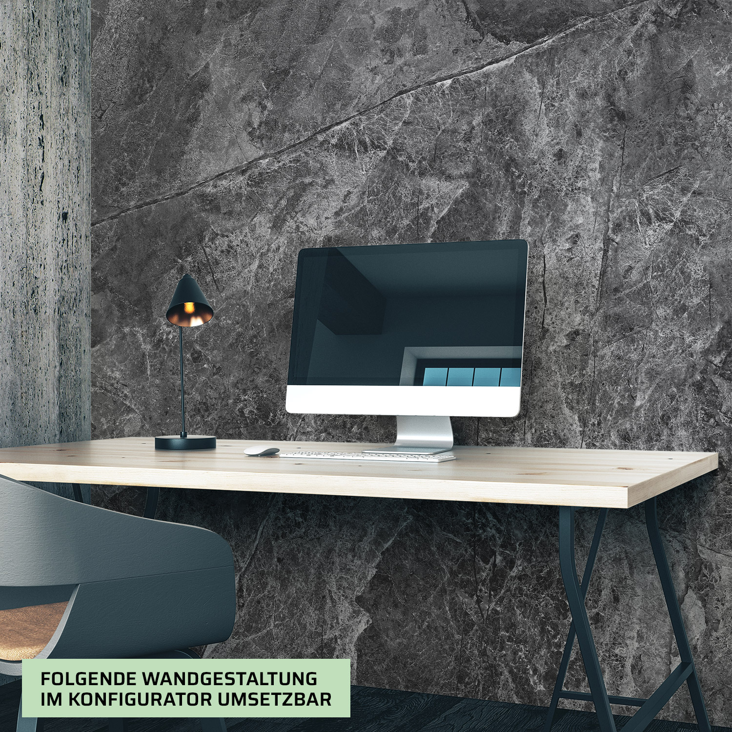 Wandverkleidung für das Büro mit Marmor V11 Motiv