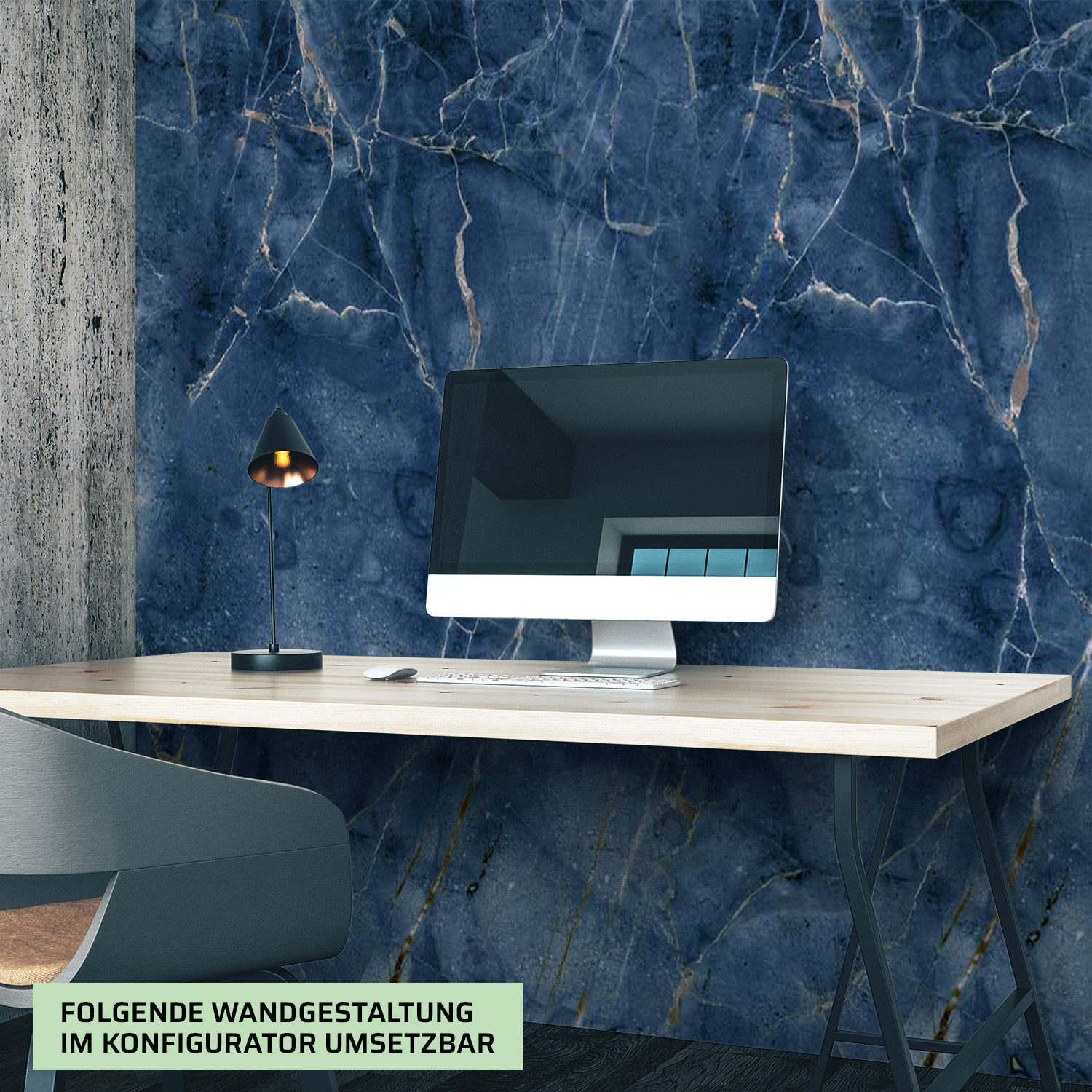 Wandverkleidung für das Büro mit Marmor V6 Motiv
