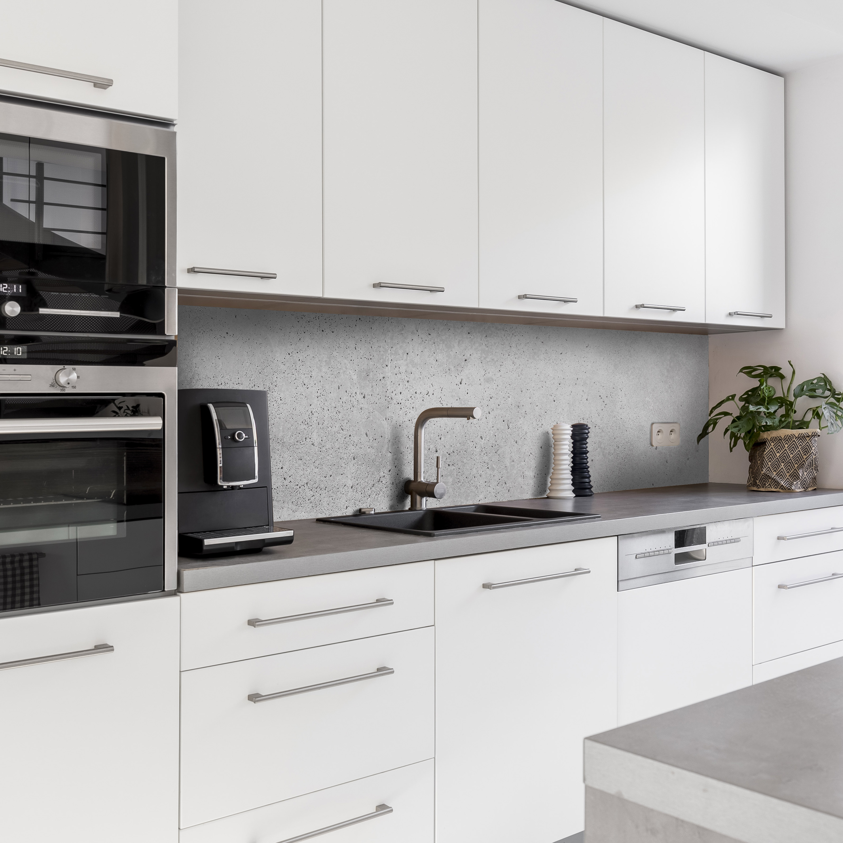 Küchenrückwand mit Beton V7 Motiv als Fliesenersatz und Spritzschutz  Küchenrückwand mit Beton V7 Motiv als Fliesenersatz und Spritzschutz