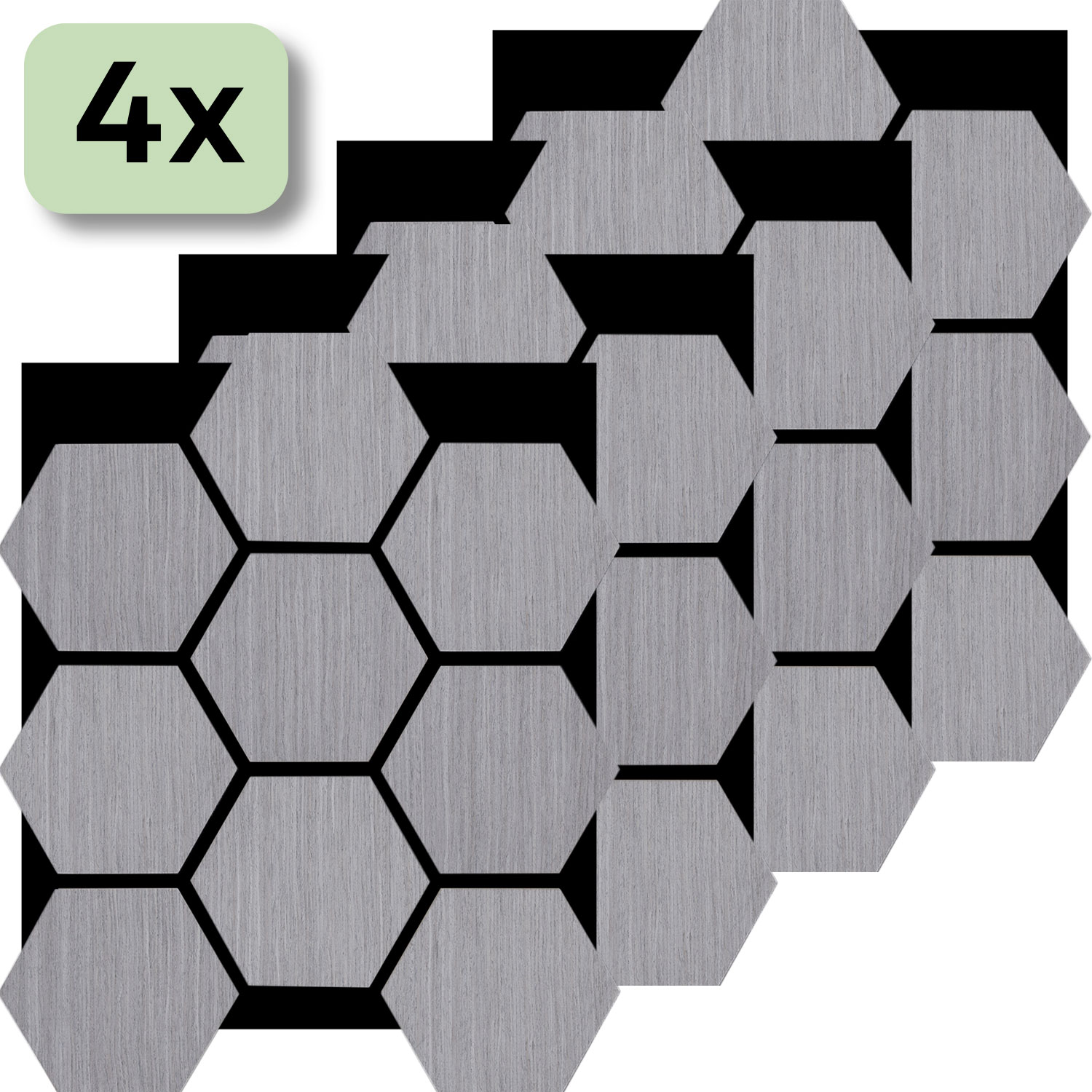 Akustikpaneel Hexagon, 4 Stück