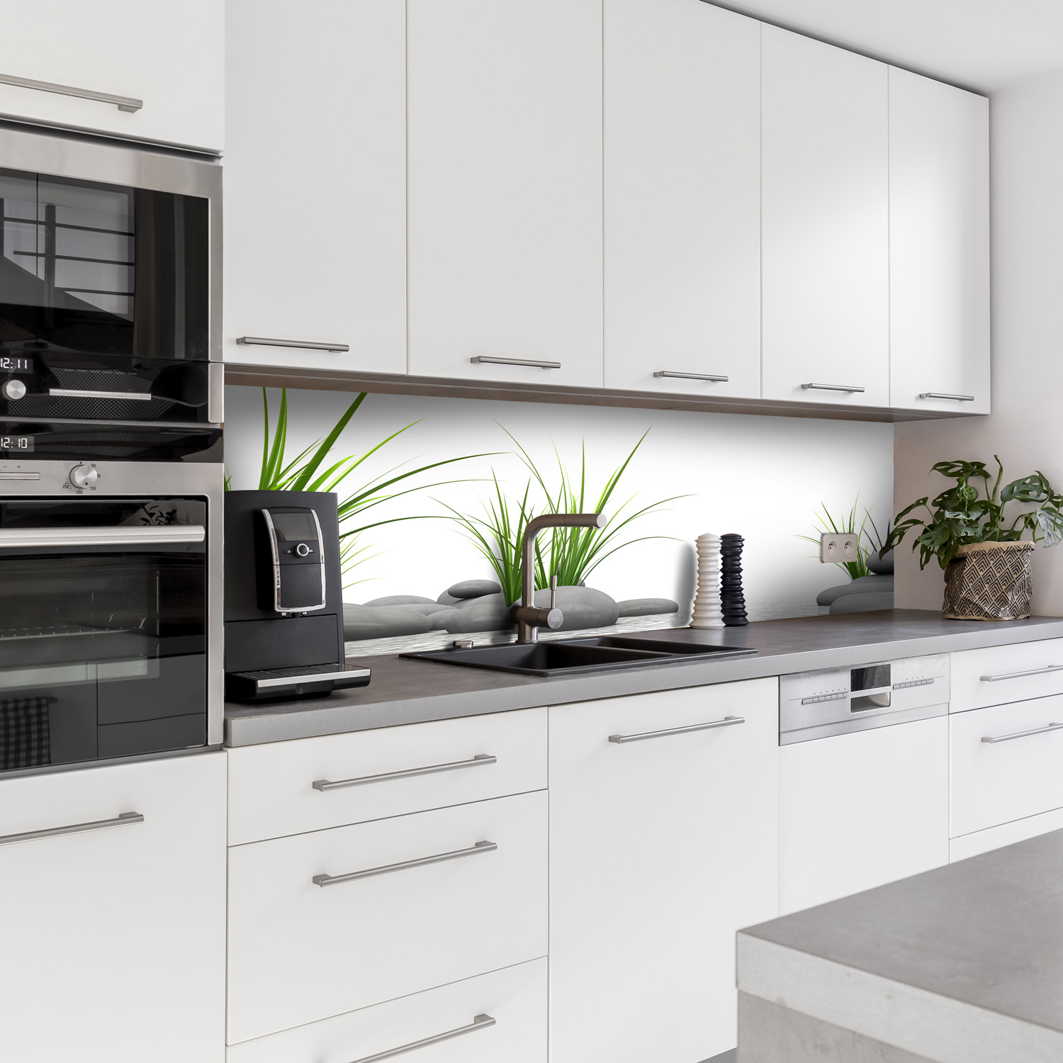 Küchenrückwand mit Zen V1 Motiv als Fliesenersatz und Spritzschutz