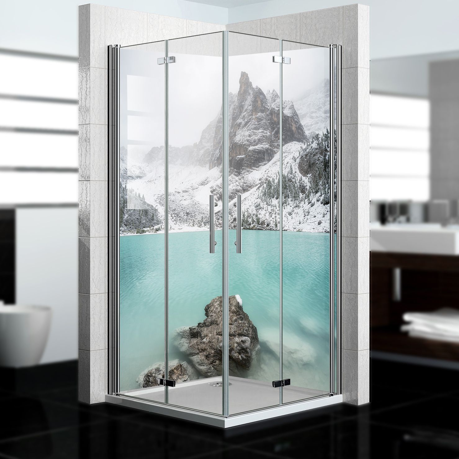 Dedeco Eck-Duschrückwand Mit Fliesenoptik – 2x 90x200 Cm, Wasserfest, Made In Germany